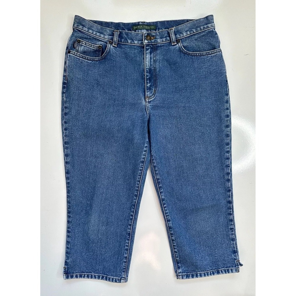 Lauren Jeans Co. Capri Jeans Blue 90s Wide Leg Streetwear / Women's 12